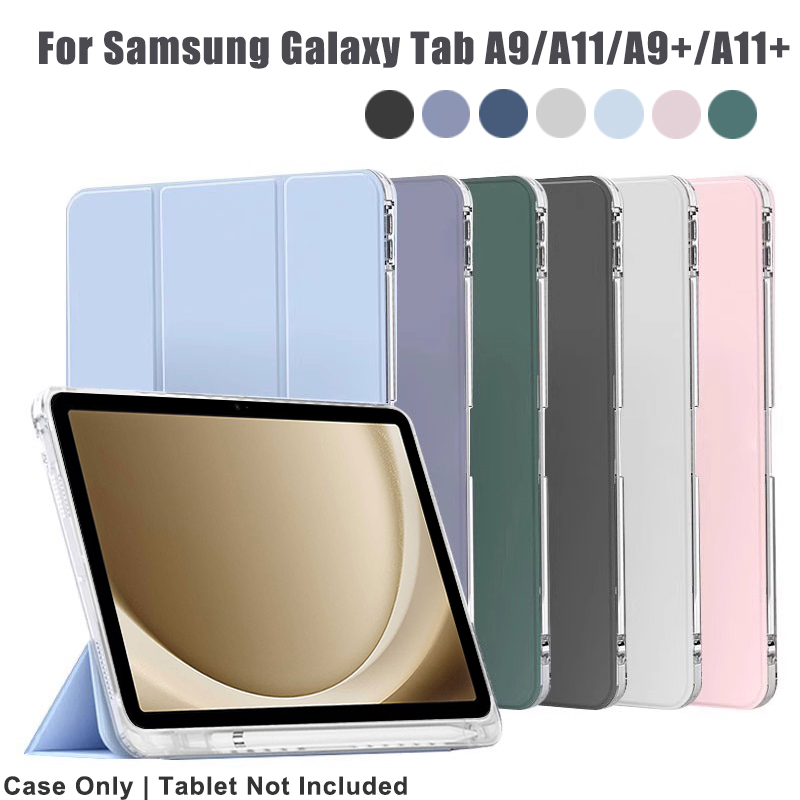 Samsung Tablet A9 Accessories - Klare Kristall-Tablet-Hülle mit Stiftschlitz für Samsung