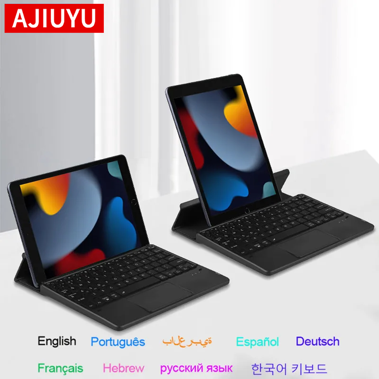 Accessories For Android Tablet - AJIUYU faltbare Bluetooth-Tastatur, Touchpad-Tastatur mit Hintergrundbeleuchtung