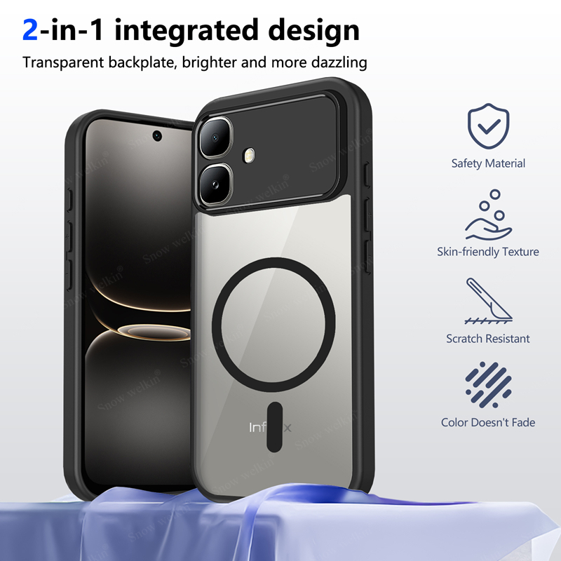Magnetic Case Smart - Magnetische transparente Silikonhülle für Infinix Smart