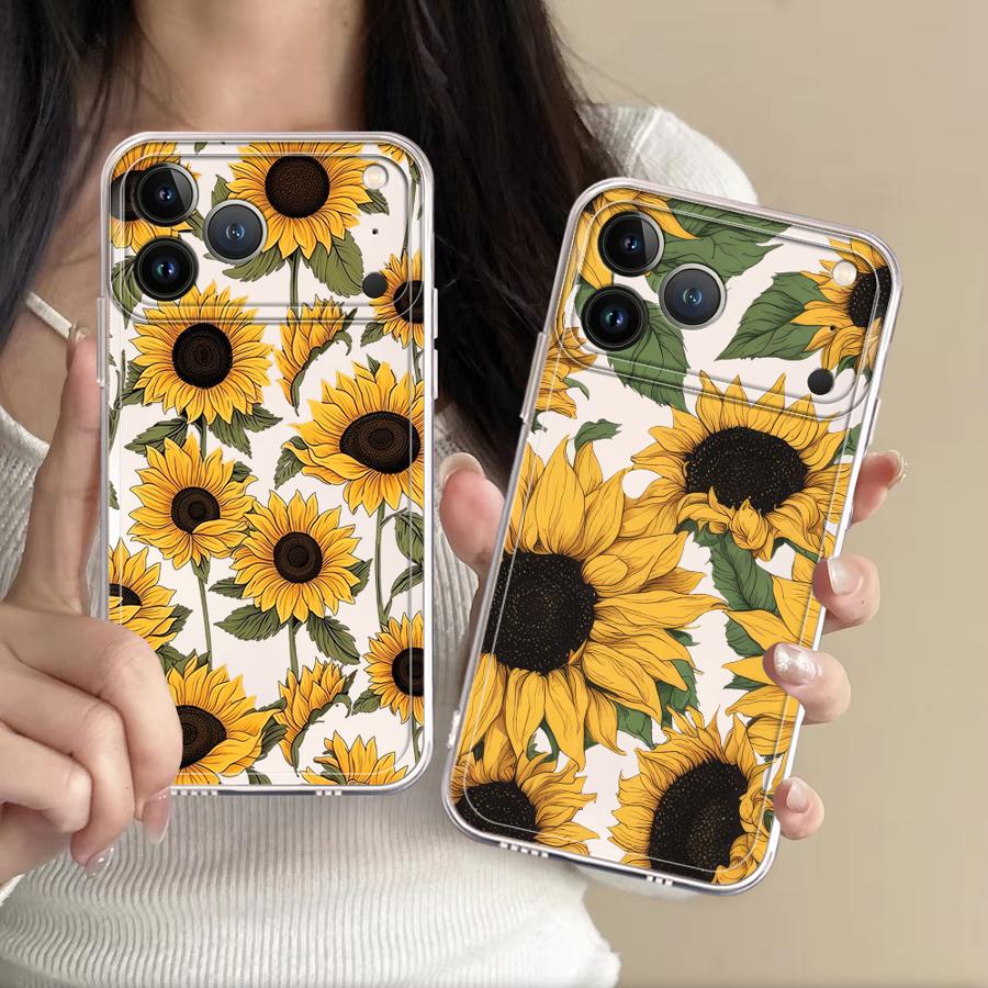 Tablet And Accessories Case - Niedliche Sonnenblumenmuster-Hülle für Apple iPhone 17