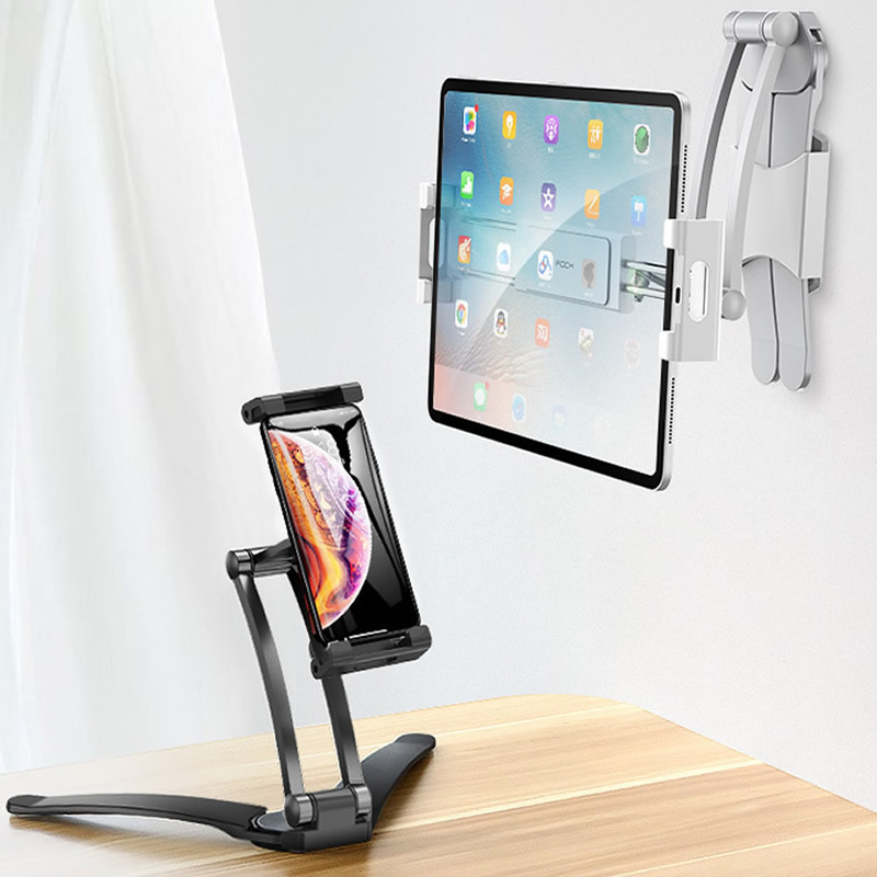 Ulefone Tablet Accessories - Aluminium-Küchen-Desktop-Telefon- und Tablet-Halterung, faltbar, verstellbar, 5–13
