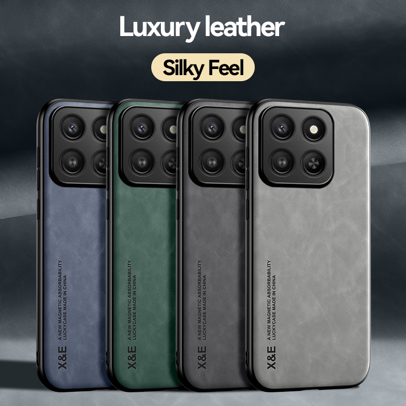 Magnetic Case Smart - Luxus Ledertasche für Honor 400 Smart