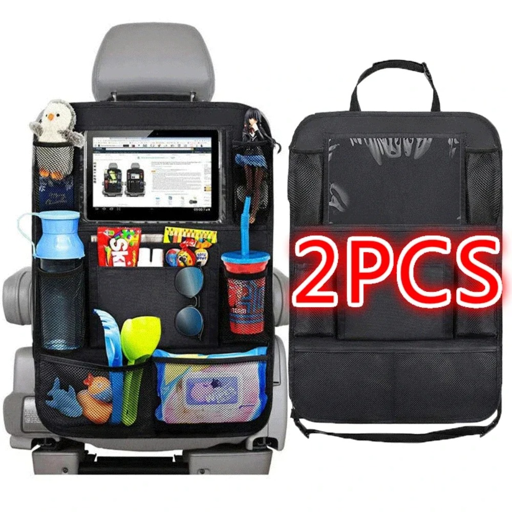 Toddler Tablet Accessories - Autositz-Organizer, 9 Aufbewahrungstaschen mit Touchscreen, Tablet-Halter,