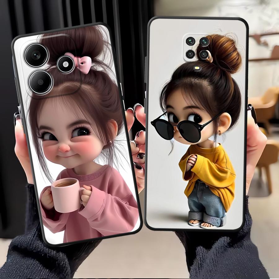 Tablet And Accessories Case - Cartoon-Mädchen-Muster Handyhülle für Xiaomi Redmi Note