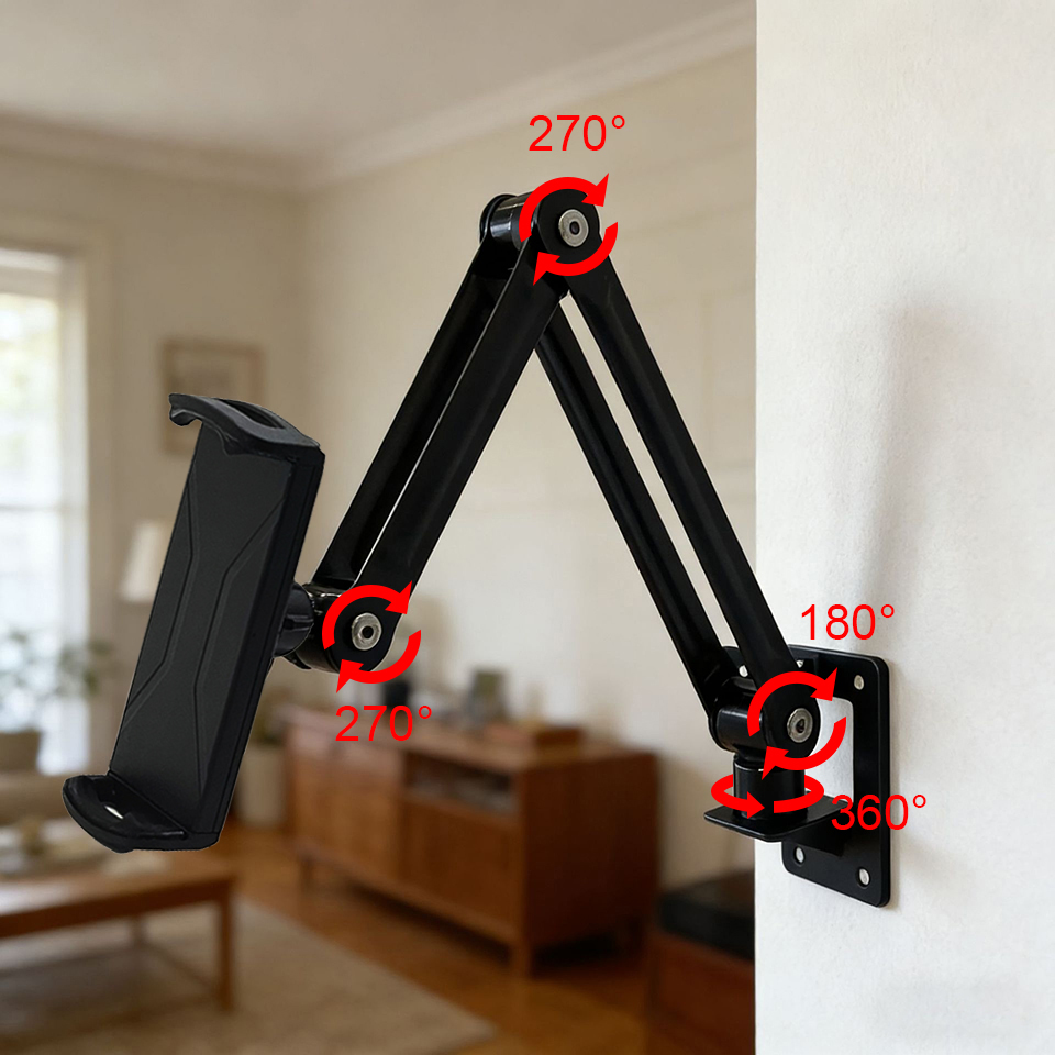 Ulefone Tablet Accessories - Tablet-Wandhalterung aus Aluminiumlegierung, faltbarer Telefonhalter mit