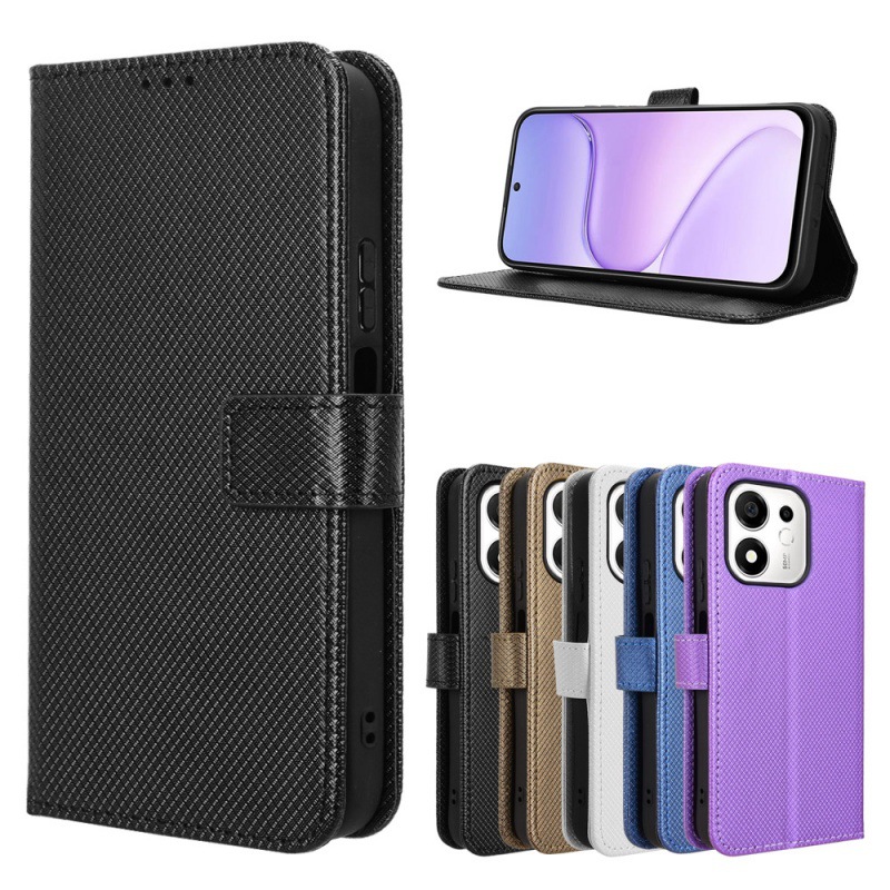 Magnetic Case Smart - Schlichte Leder-Klapphülle für Honor 600 Smart