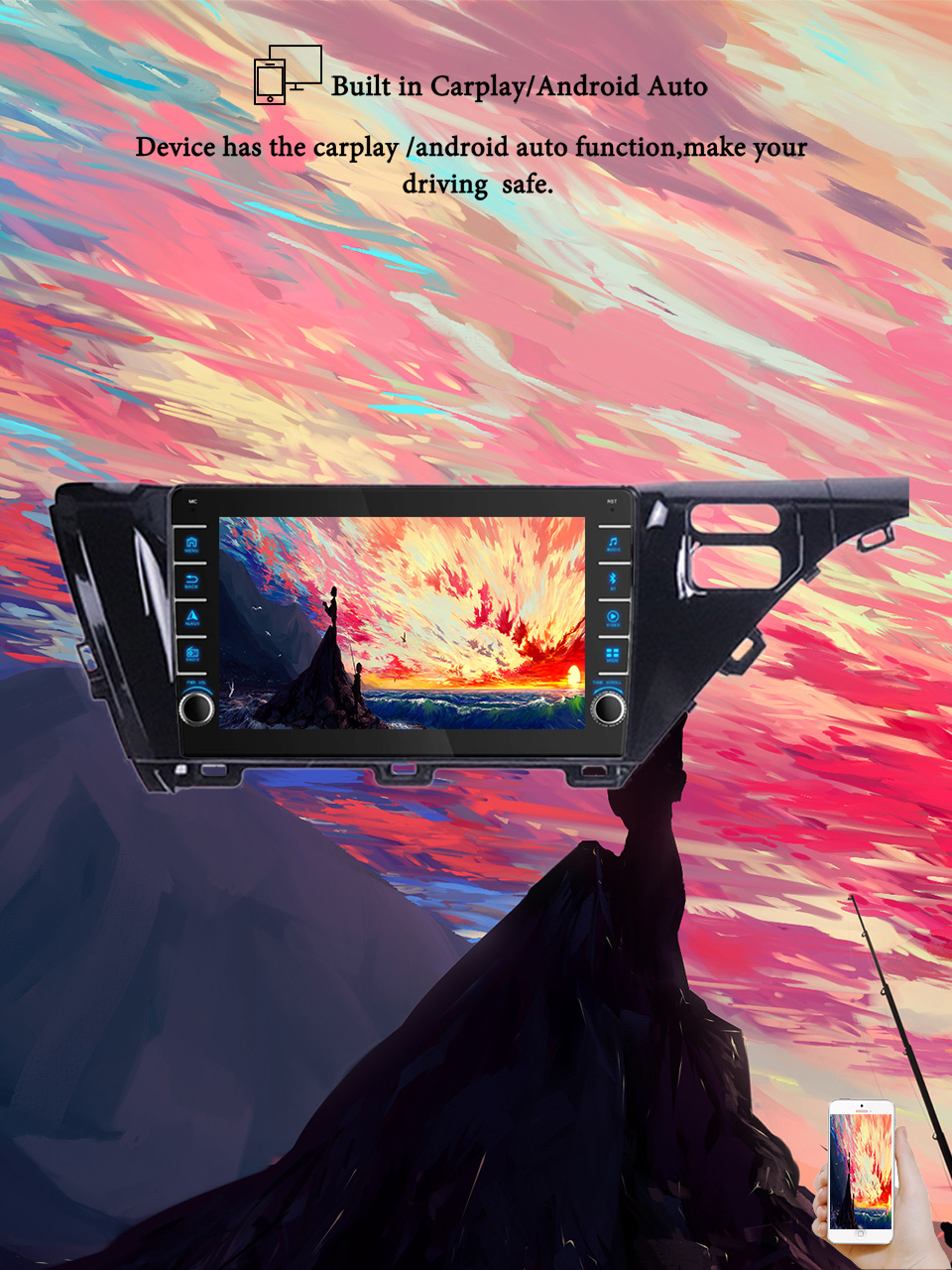 Tablet Danish Mobile & Accessories - 8G+128G Android 14 Für Toyota Camry