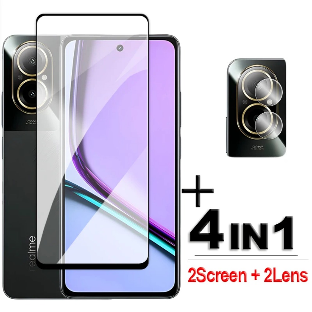 Realme C67 - 4 in 1 gehärtetem Glas für