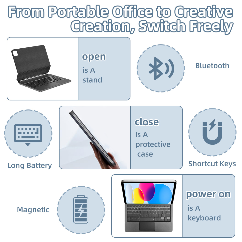2026 Magic Keyboard mit Blueto – Magnetic Case Smart Bewertung und Preis