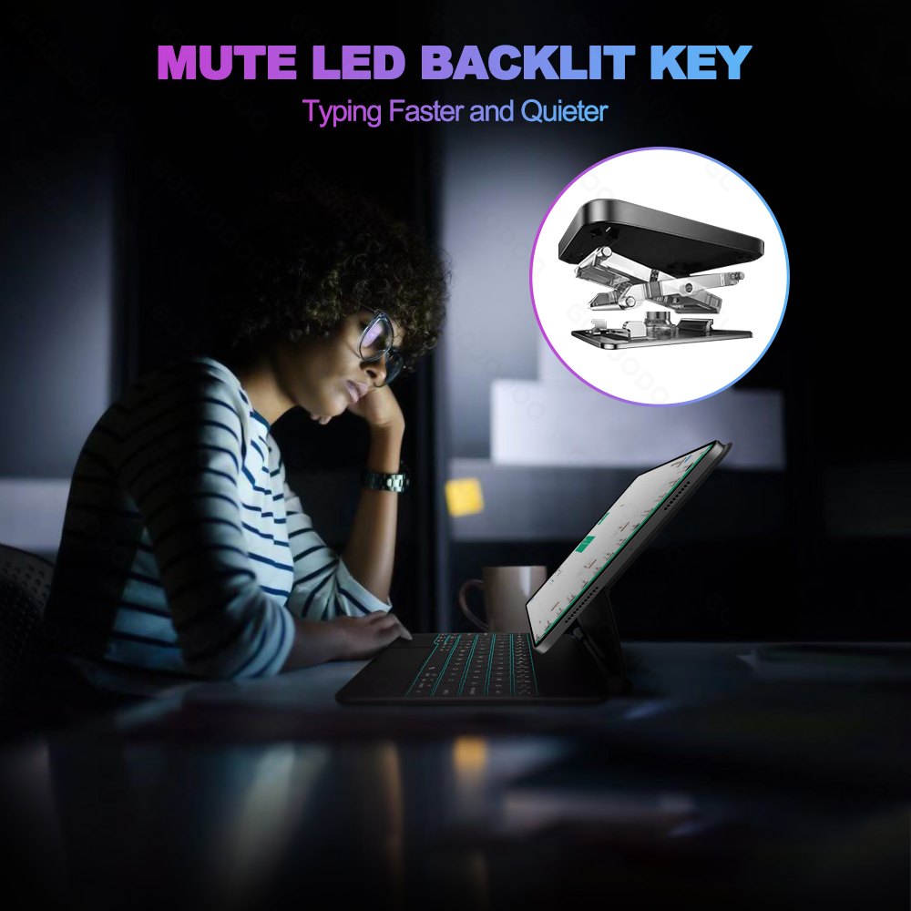 GOOJODOQ Magic Keyboard für iP – Ipad Cover Folio Bewertung und Preis