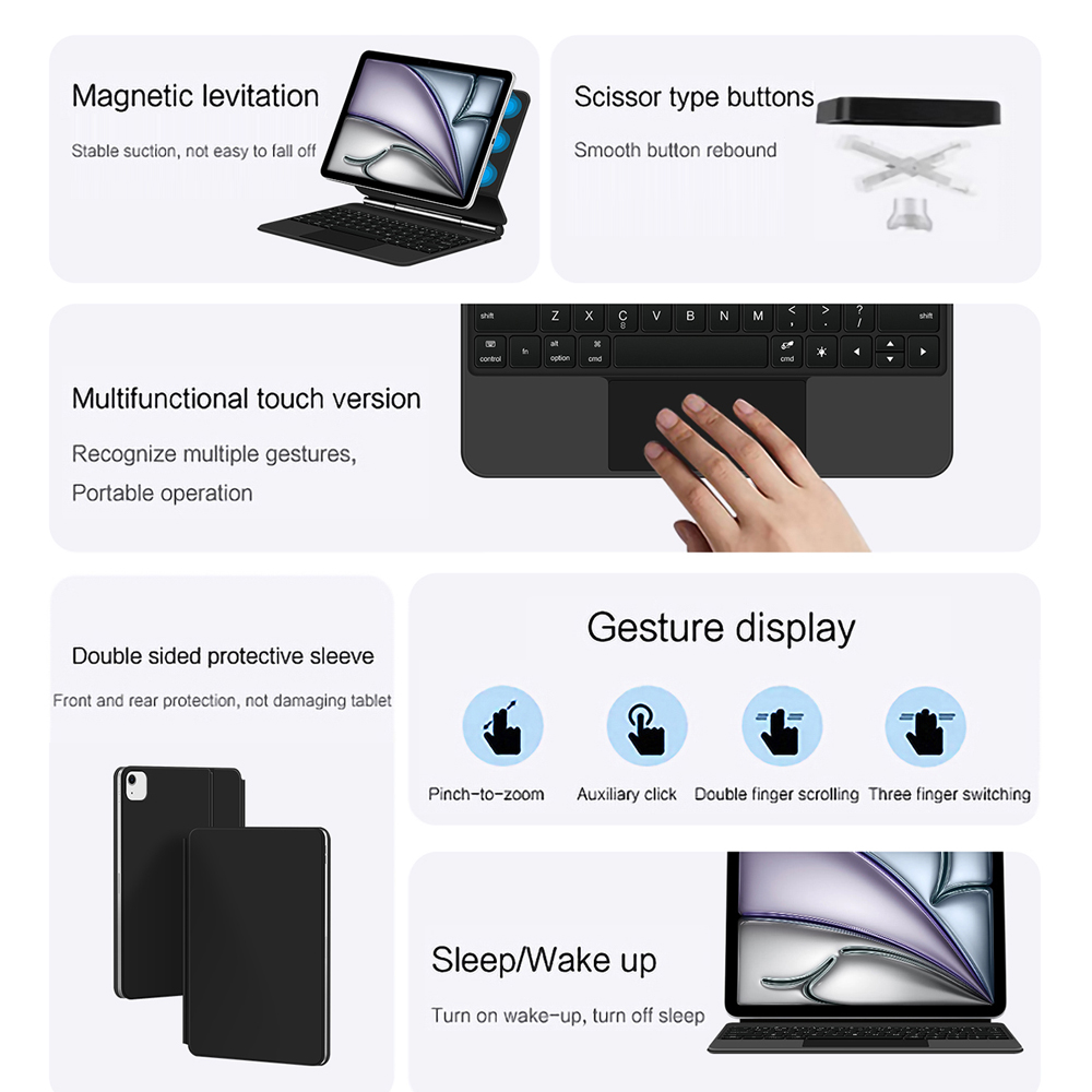 Magic Keyboard Case für iPad A – Ipad Cover Folio Bewertung und Preis