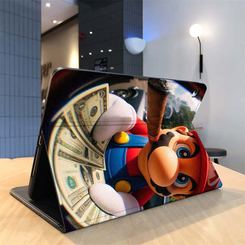 Cartoon M-Marios Kunst für Sam – Samsung Tablet A9 Accessories Bewertung und Preis
