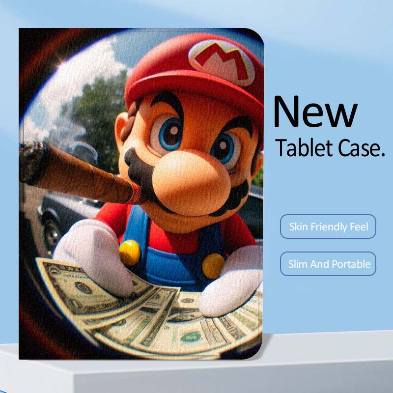 Cartoon M-Marios Kunst für Sam – Samsung Tablet A9 Accessories Bewertung und Preis
